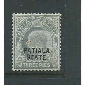 india stamps conventional states sg35 sg 35 patiala hm gum crrase horizontal