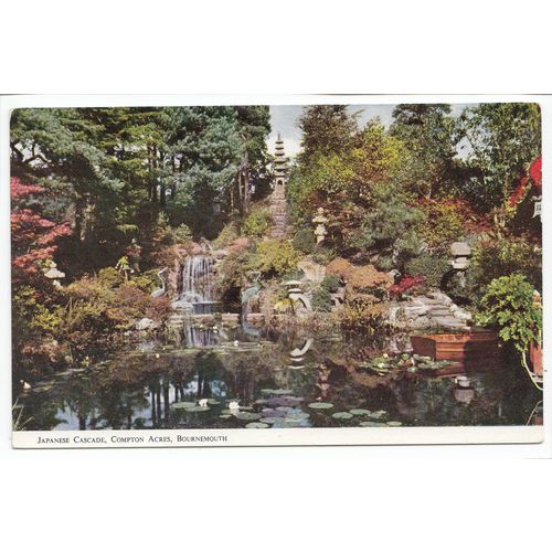 Japanese Cascade Compton Acres Bournemouth Dorset Postcard 6