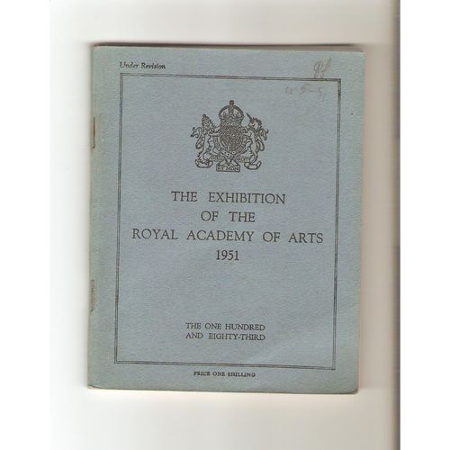 Royal Academy of Arts 1951 Exhibition catalogue