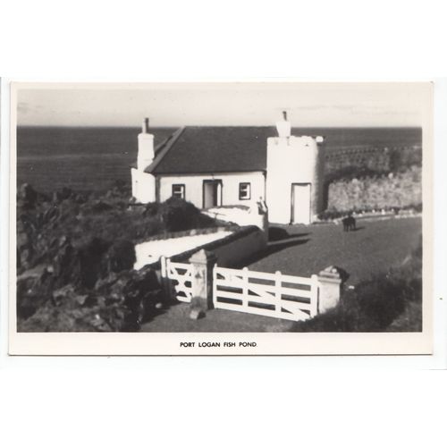 Port Logan Fish Pond Wigtownshire Dinwiddle & Co RP Postcard
