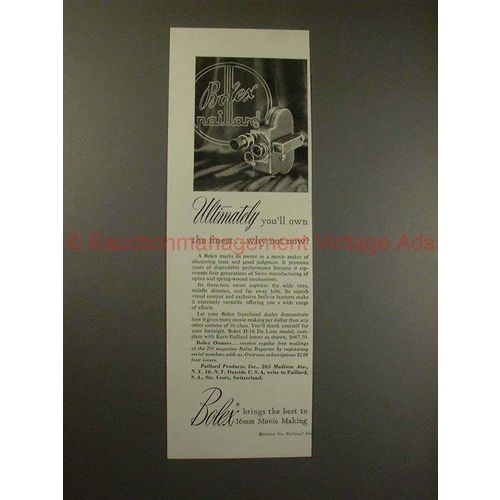 1953 Bolex H-16 DeLuxe Movie Camera Ad - The Finest!!
