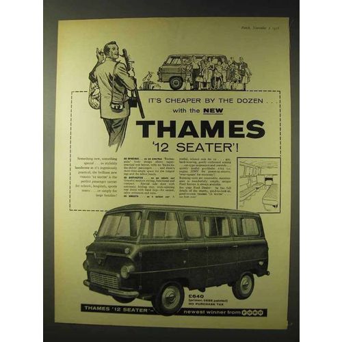1958 Ford Thames 12 Seater Ad - Cheaper by Dozen