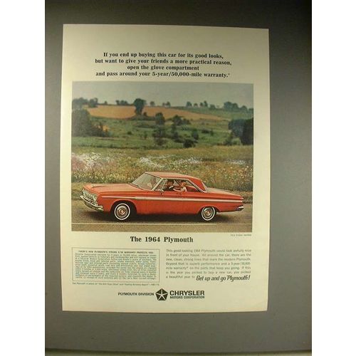 1964 Plymouth Fury 2-door Hardtop Car Ad - Good Looks