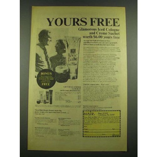 1974 Blair Products Ad - Rome Ballet Iced Cologne and Crme Sachet