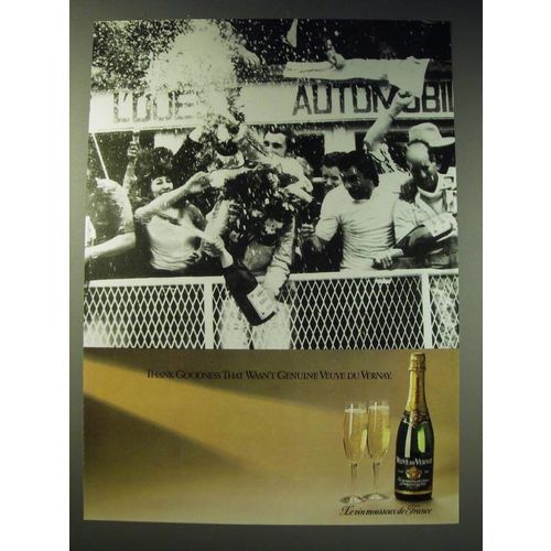 1987 Veuve Du Vernay Champagne Ad - Thank goodness that wasn't genuine