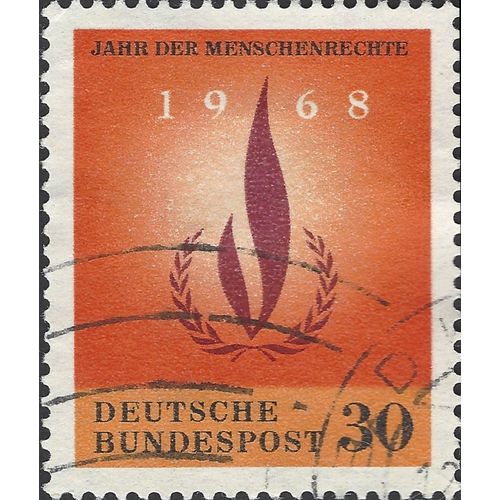 GERMANY, International Year of Human Rights, orange 1968, 30pf