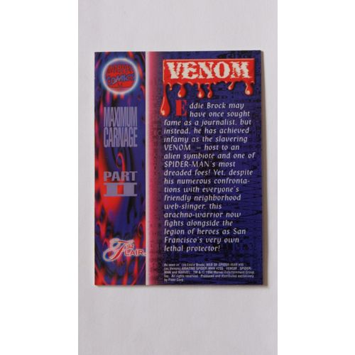 Flair Marvel Annual 1994 Base trading Card # 136 Venom (A) Fleer