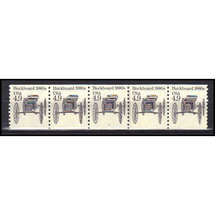 2124 4.9c Buckboard Very Fine MNH Dry Gum PNC 4/5 X0281