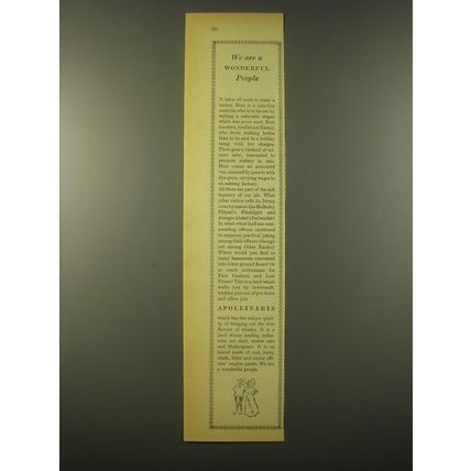 1965 Apollinaris Water Ad
