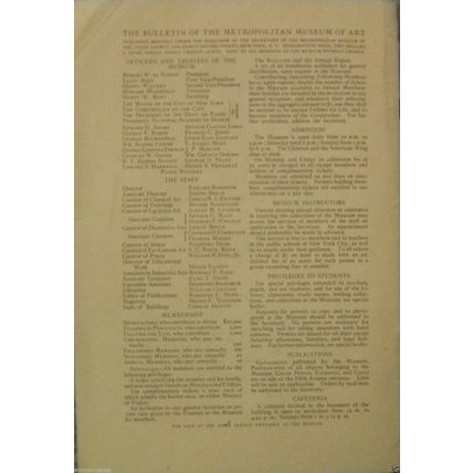 BULLETIN OF THE METROPOLITAN MUSEUM OF ART NEW YORK DECEMBER 1926 VOL XXI No 12
