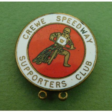 Vintage Crewe Speedway Supporters Club Metal Enamel Pin Badge