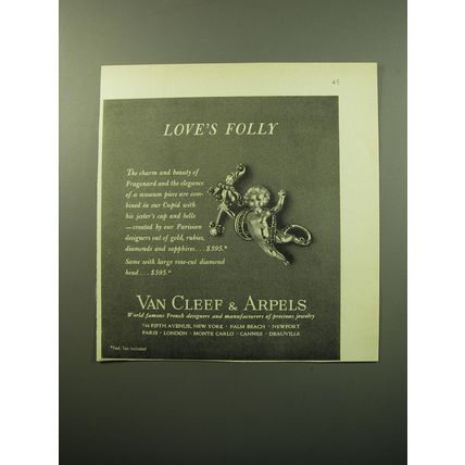1950 Van Cleef & Arpels Cupid Brooch Advertisement - Love's Folly