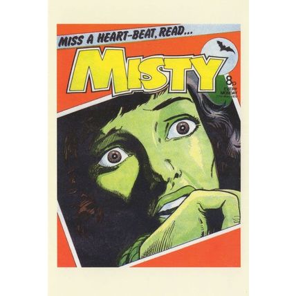 Never Miss A Heartbeat Misty 1978 Girls Horror Comic Book Postcard