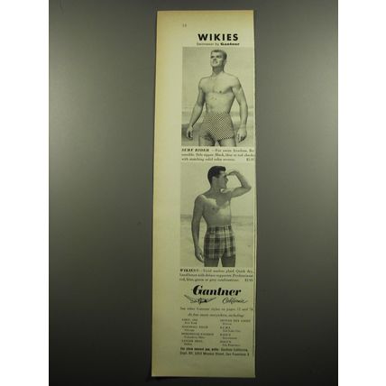 1955 Gantner Swimwear Advertisement - Surf Rider and Wikies