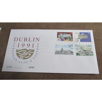 1991 Ireland postal FDC Cover - Dublin, European City of Culture