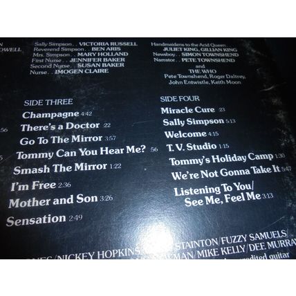 1975 THE WHO's TOMMY Double Album! Elton! Tina! Clapton! $10.00 obo!