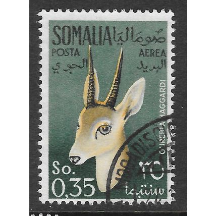 SOMALIA 1955 ANTELOPE GAZELLE 0.35s AIR MAIL USED