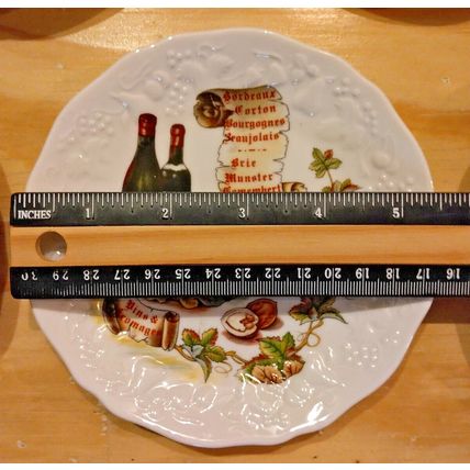 8 Collection Paris Porcelain France Cheeses Wine Fromage Appetizer 5 1/2" Plate