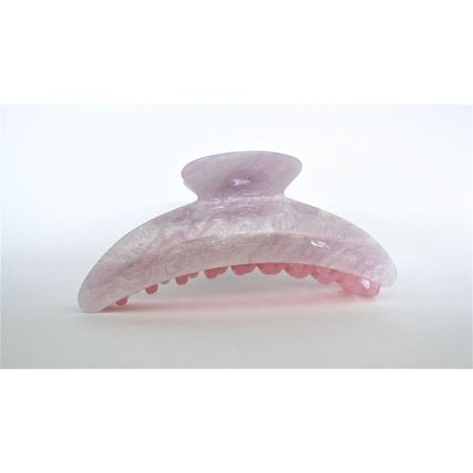 Large long lavender pink and white glitter hair claw clip for thick hair