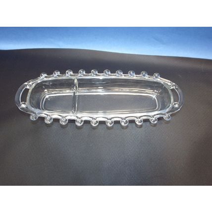 Antique 1800's 1900's Vaseline Glass Compote Candy Dish Relish Tray Trinket
