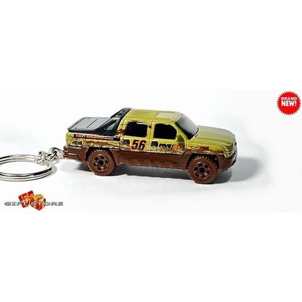 RARE KEYCHAIN GREEN BROWN CHEVY AVALANCHE Z71 CUSTOM Ltd. Ed. GREAT GIFT