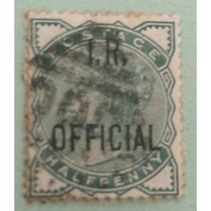 GB 1884 Halfpenny Slate IR Official GU SG O5
