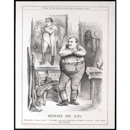 BETWEEN THE ACTS 1879 Sir John Tenniel - Joseph Swain PUNCH CARTOON PAGE
