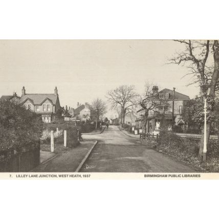 Lilley Lane Junction West Heath Birmingham 1937 Rare Photo Postcard