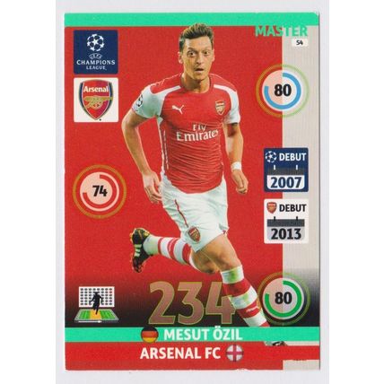 Panini Adrenalyn XL Champions League Cards 2014-15 #54 Mesut Ozil (Arsenal FC)