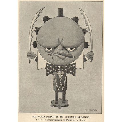 WOOD-CARVINGS OF M’BONGO M’BONGO 1934 J.L. Carstairs 10 PUNCH CARTOON PAGES