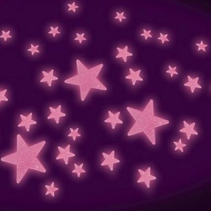 Glow In The Dark Plastic Stars Fun Ceiling Wall Art Luminous Space Stickers 3cm