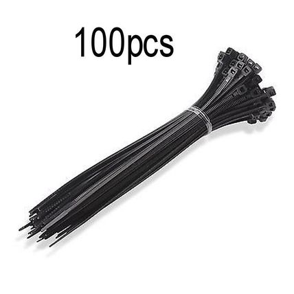 100 Nylon Plastic Cable Ties Zip Tie Lock Wraps 100mm x2.5mm Black White/