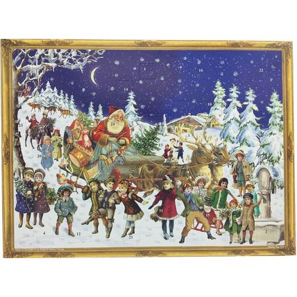 ADV771 - Sellmer Advent - Santa and Sleigh - 10.5"H x 14.5"W x .1"D
