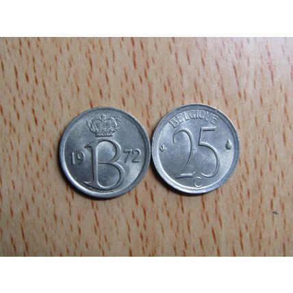 Belgium 1972 25 Centime Belgique (French Text) Coin