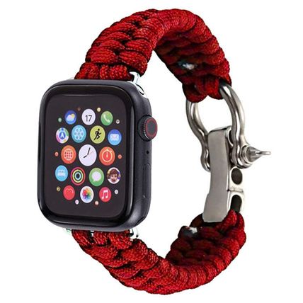 For Apple Watch Series 5 & 4 44mm / 3 & 2 & 1 42mm Umbrella Cord Nylon Braided S
