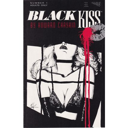 BLACK KISS #1, 3rd. printing, Vortex comics, June 1988