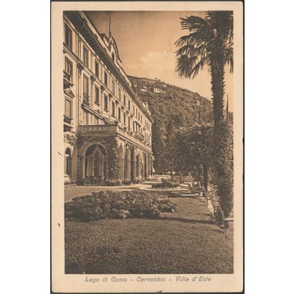 Villa d'Este, Cernobbio, Lago di Como, 1922 - Vasconi Cartolina