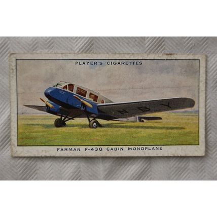 1935 Players Aeroplanes (Civil) No. 27 Farman F-430 Cabin Monoplane