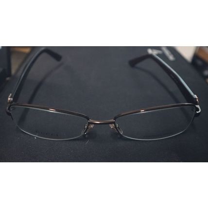Gucci GG 2906 I8A Burgundy Half Rim Eyeglasses Frames 53-17 135 Italy Women