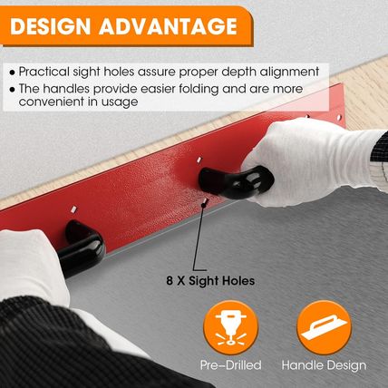 24 in 16 Ga Steel Sheet Metal Folding Tool with Grips for Creating Uniform Folds