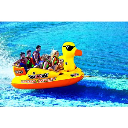 WOW Sports Mega Ducky 19-1060, 1 to 5 Person Towable, Front and Back Tow Points