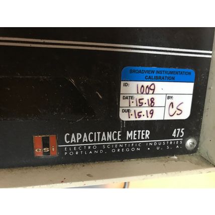 ELECTRO SCIENTIFIC INDUSTRIES 475,ELECTRO 475 CAPACITANCE METER (NO CORD),ET