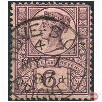 1892 SG208 6d Purple / Rose-Red Good Used