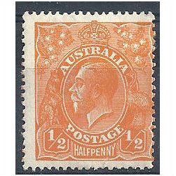 Australia 1918 SG56 1/2d Orange Light Mounted Mint .