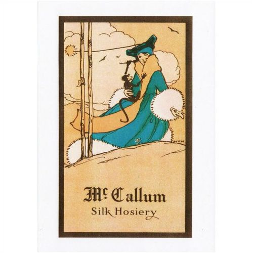Postcard Poster Art McCallum Silk Hosiery Lady & Monkey Northampton Mass USA