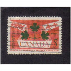 1959 canada bicentenary battle of quebec 5c f/u sg514