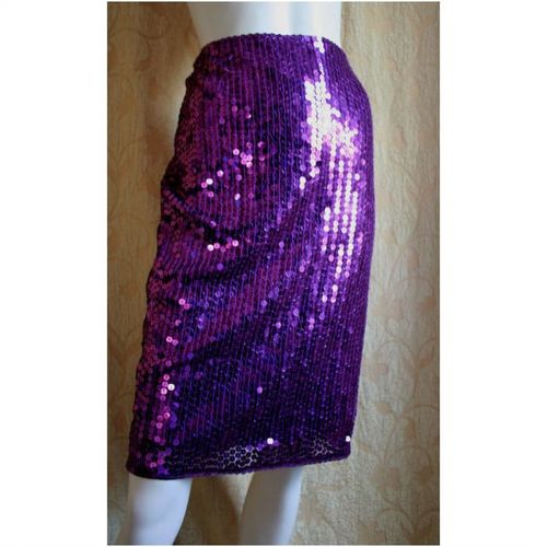 Karen Millen Purple Sequin Evening Skirt Size 10 uk New with Tag Womens