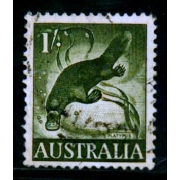 AUSTRALIA 1959 SG320 1s DEEP GREEN PLATYPUS FINE USED #2