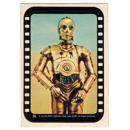1977 Star Wars Sticker # 26 The Fantastic Droid