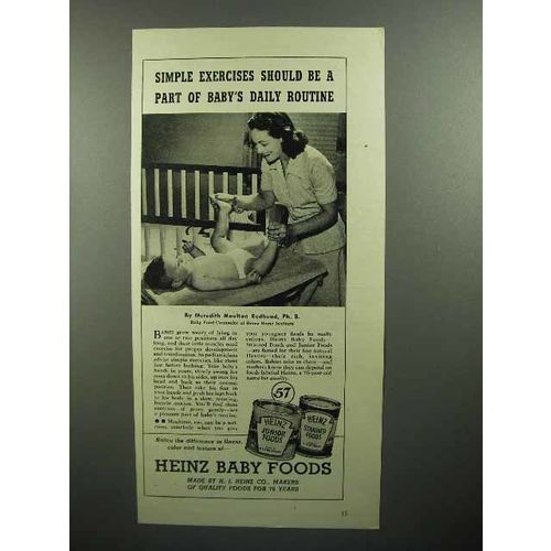 1945 Heinz Baby Food Ad - Simple Exercises